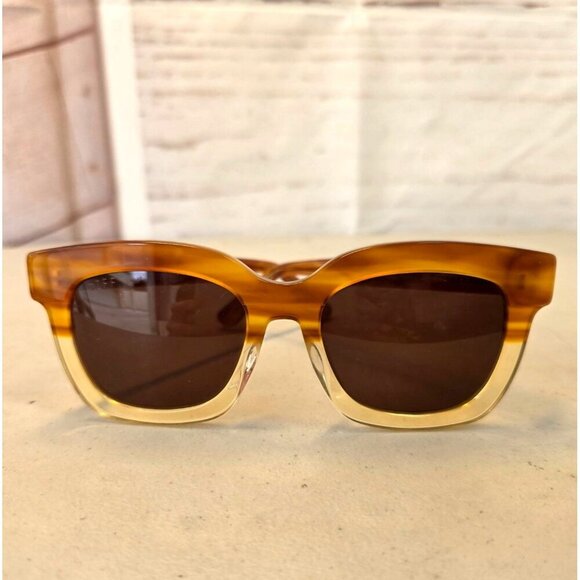 Diff Carson DS-BN39 Desert Sand Sunglasses Womens M Hand Cut Brown Lens NEW - Picture 1 of 11